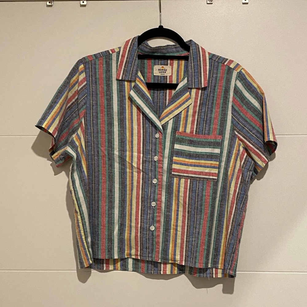 Marine Layer Striped Button Down
